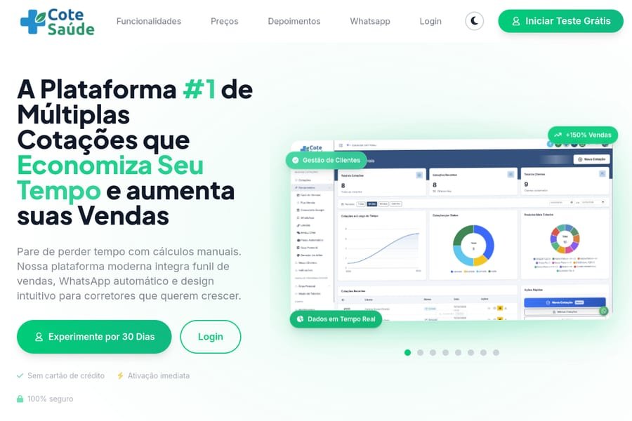 CoteSaúde — Sistema Personalizado (SaaS)